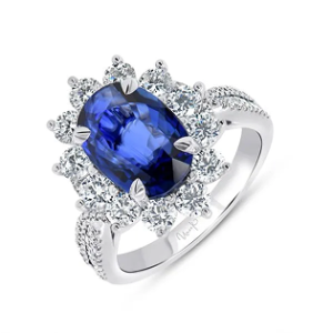 Sapphire Halo Ring